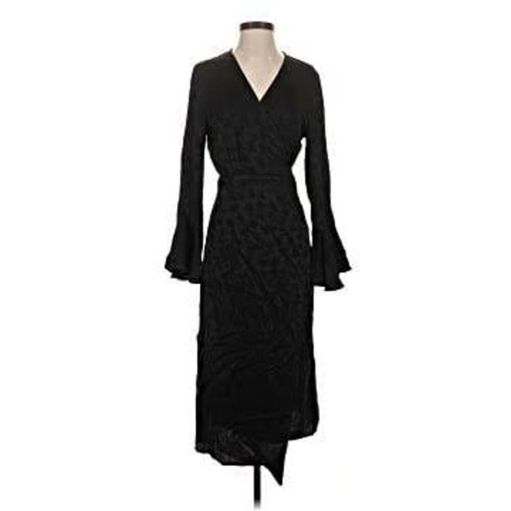 Topshop 6 MDark Coquette Whimsygoth Gothic Romantic wrap midi dress jacquard